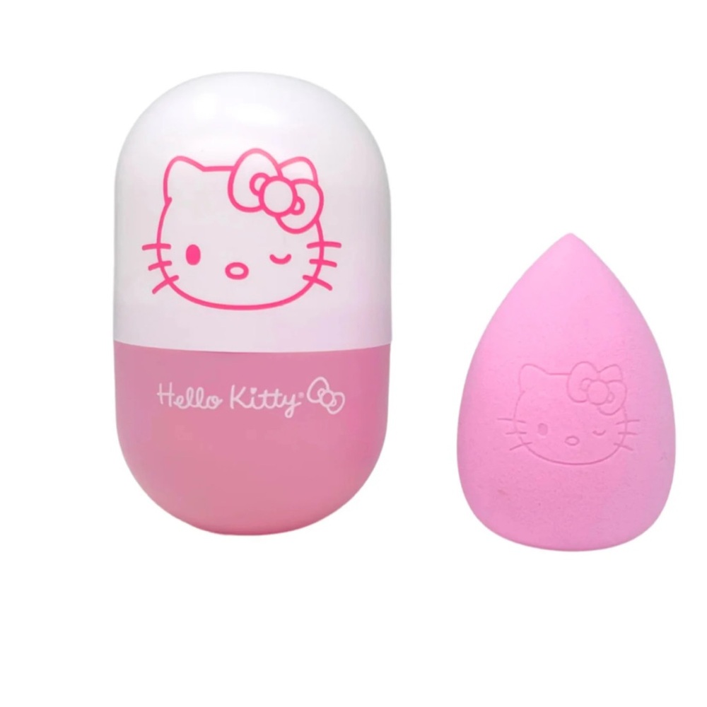 Hello Kitty Pink Beauty Sponge with Matching Travel Pod